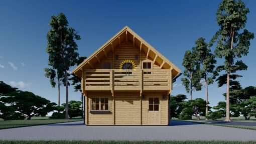 Tømmerhus med 2. sal Langon 107m²