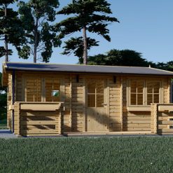 Trehytte med terrasse ALTO 31m², 44mm