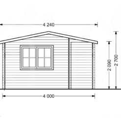 Trehytte Oslo 20 m², (5x4), 34mm