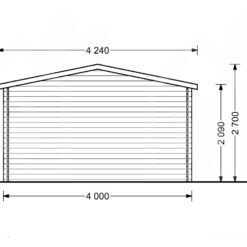 Trehytte Oslo 20 m², (5x4), 34mm