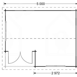 Trehytte Oslo 20 m², (5x4), 34mm