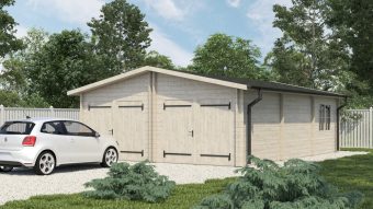 Dobbeltgarasje hangar på 54 m² med en tykkelse på 44 / 66 mm