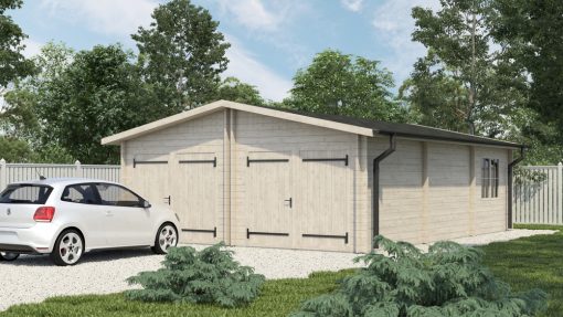 Dobbeltgarasje hangar på 54 m² med en tykkelse på 44 / 66 mm