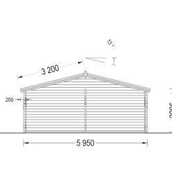 Dobbeltgarasje Hangar på 54 m²