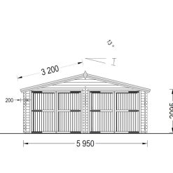 Dobbeltgarasje Hangar på 54 m²