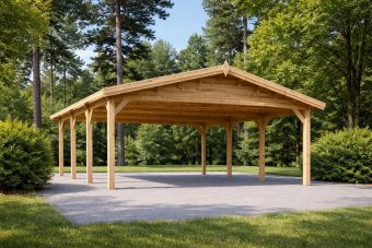 Klassisk dobbel carport 36 m²