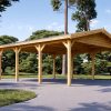 Klassisk dobbel carport 36 m²