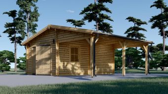Tregarasje og Carport 7m x 6m