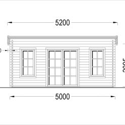 Trehytte ESSEX 19.9m², 44mm