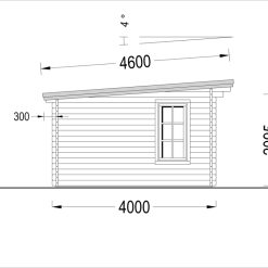 Trehytte ESSEX 19.9m², 44mm