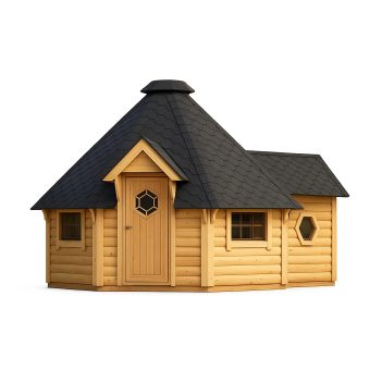 Grillhytte 16.5 m² med 2.5 m saunautvidelse