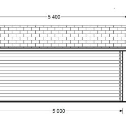 Trehytte ROYAL 25m² med terrasse, 44mm