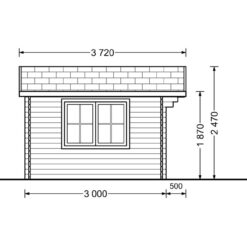 Redskapsbod Rennes 12m² (4m x 3m), 34mm