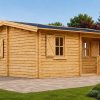 Hagehus NANTES (44 mm), 6 × 4,7 m, 24 m² + 3,5 m² terrasse