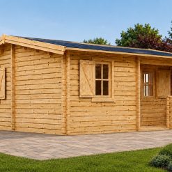 Hagehus NANTES (44 mm), 6 × 4,7 m, 24 m² + 3,5 m² terrasse