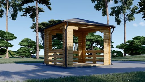 Paviljong TONNELLE 9m² (3m x 3m), 44mm