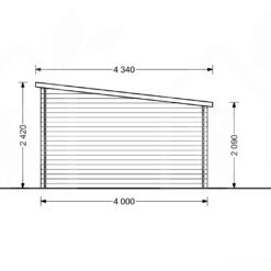 Trehytte Carl 19.9m² + terrasse, 34mm