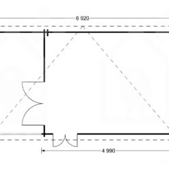 Trehytte Carl 19.9m² + terrasse, 34mm