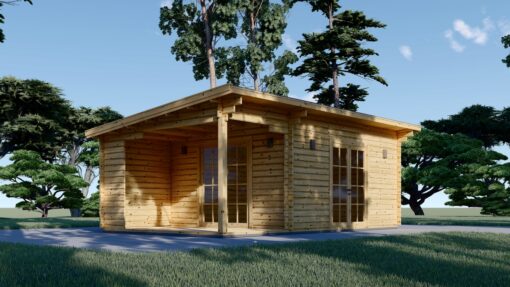 Trehytte Carl 19.9m² + terrasse, 34mm