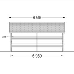 Enkel garasje Twin 24m², 44mm