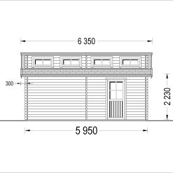 Enkel garasje Twin 24m², 44mm