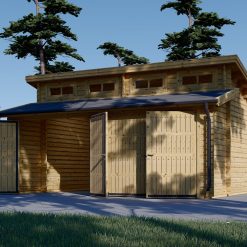 Twin moderne tregarasje 36m² (6m x 6m), 44 mm