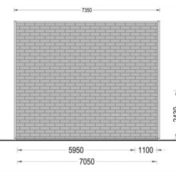 Trehytte med hems TIPI (4.5m x 7m), 44 mm