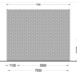 Trehytte med hems TIPI (4.5m x 7m), 44 mm