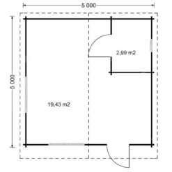 Gjestehus NICA 25m², 44mm