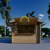Kiosk 16 m² (4m x 4m), 44mm