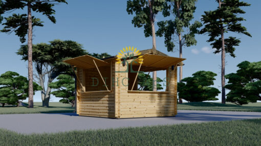 Kiosk 16 m² (4m x 4m), 44mm