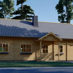 Trehus VERA (66 mm, 44 mm + 44 mm), 132 m² + 13,5 m² Terrasse