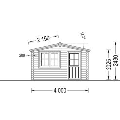 Redskapsbod DREUX 12m², 44mm