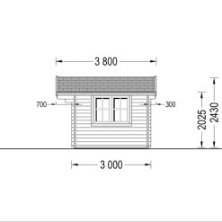 Redskapsbod DREUX 12m², 44mm