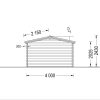 Redskapsbod DREUX 12m², 44mm