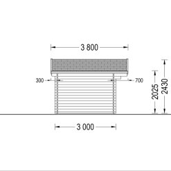 Redskapsbod DREUX 12m², 44mm