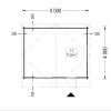 Trehytte DREUX 20 m², 44mm