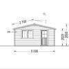 Trehytte DREUX 20 m², 44mm