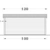 Trehytte DREUX flatt tak 19.9m², 44mm
