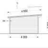 Trehytte DREUX flatt tak 19.9m², 44mm