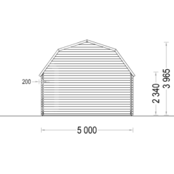 Tregarasje Mississippi 30m² (5mx6m), 44mm