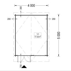 Trehytte LILLE 19.9m², 34mm