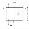 Trehytte LILLE 19.9m² (5×4), 34mm