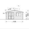 Trehytte LILLE 19.9m² (5×4), 34mm