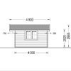 Trehytte LILLE 19.9m² (5×4), 34mm