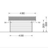 Trehytte LILLE 19.9m² (5×4), 34mm