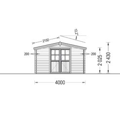 Trehytte PALMA 16m², 34mm