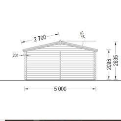 Tregarasje 30 m², 44mm