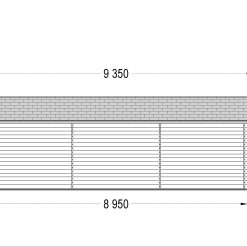 Trippel garasje 54 m² (9m x 6m), 44mm