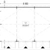 Trippel garasje 54 m² (9m x 6m), 44mm